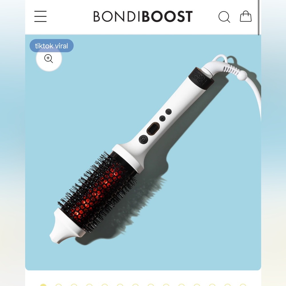 BondiBoost White and Black Hair Styling Brush